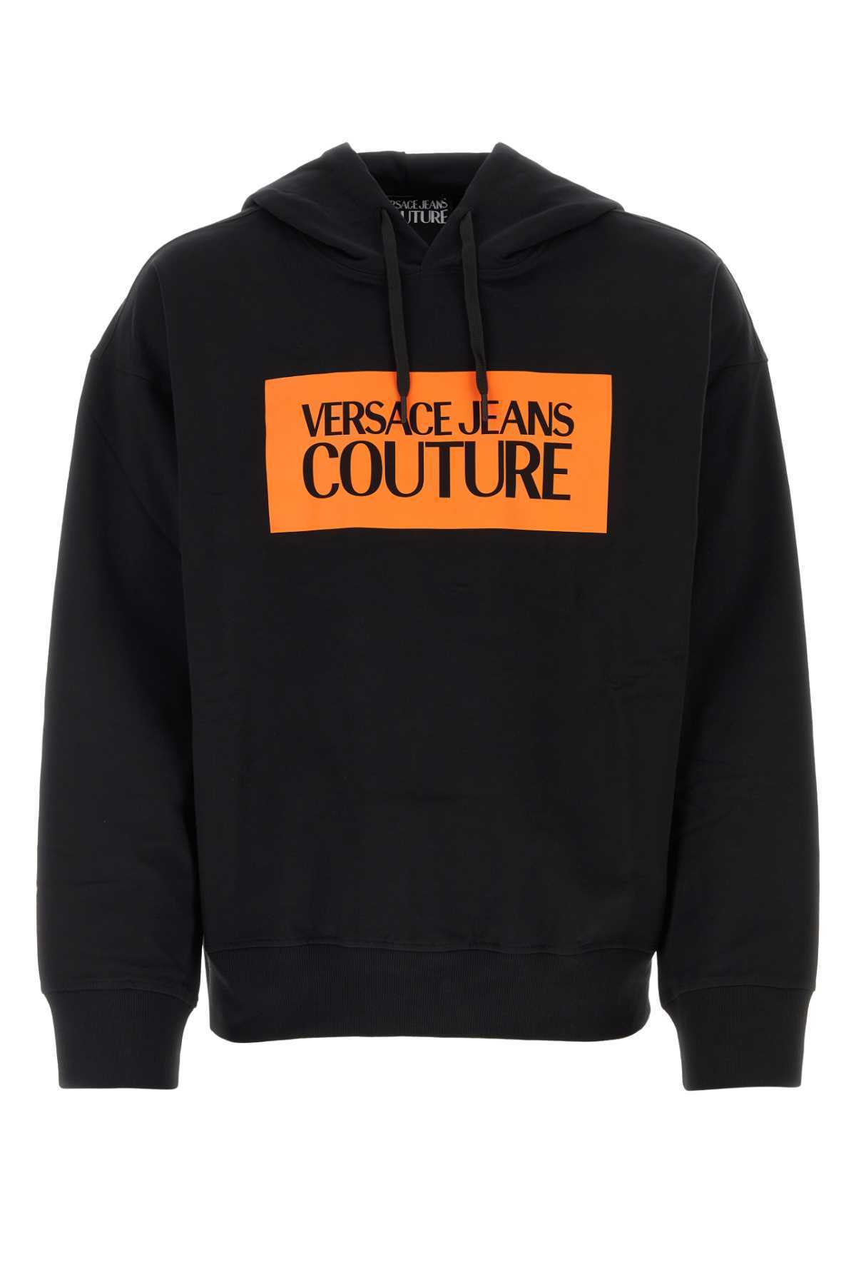 【関税&送料込】Versace Jeans Black Cotton Sweatshirt