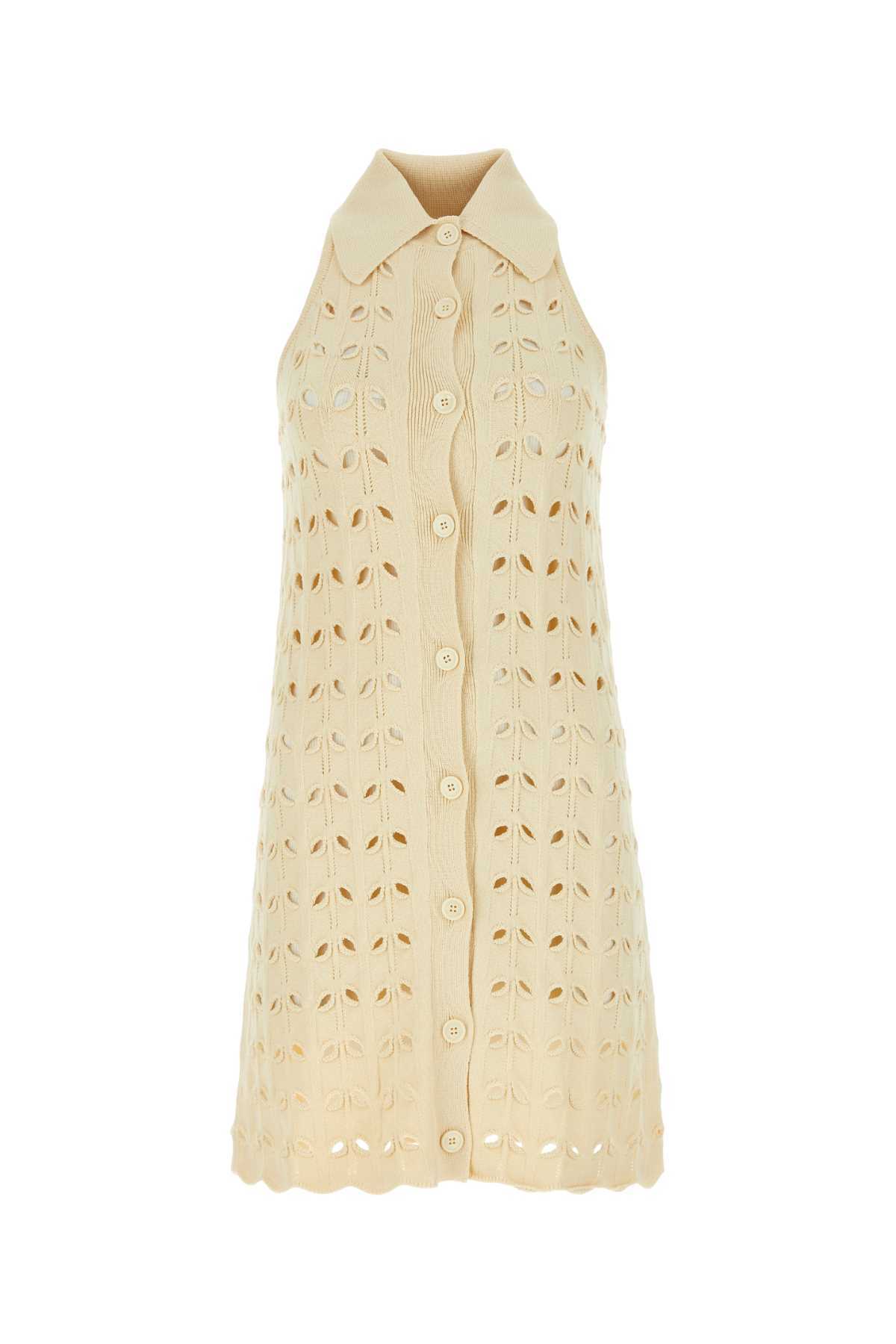 【関税&送料込】Sportmax Cream Viscose Blend Rivolo Dress