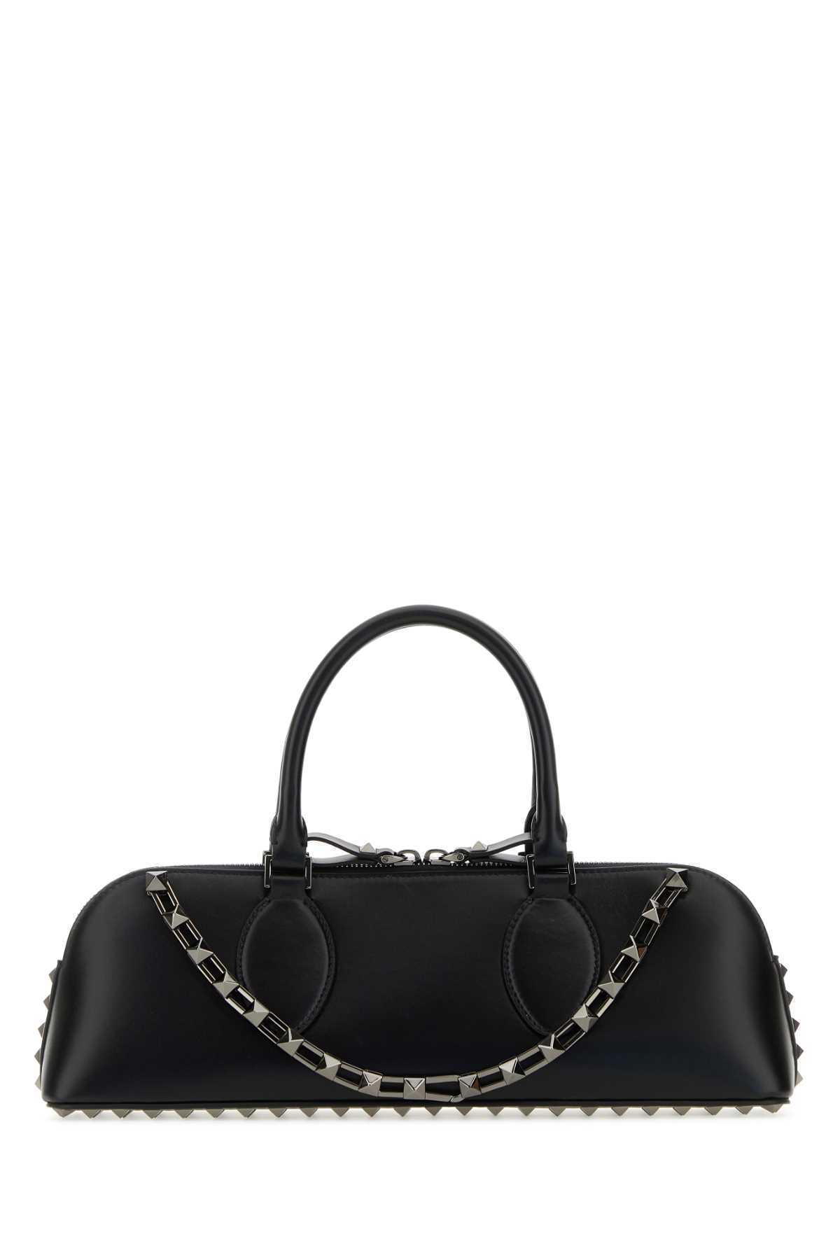 【関税&送料込】Valentino Garavani Black Leather Rockstud Ea