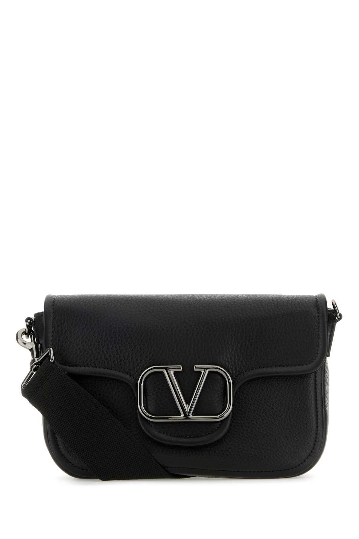 【関税&送料込】Valentino Garavani Black Leather Vlogo Cross