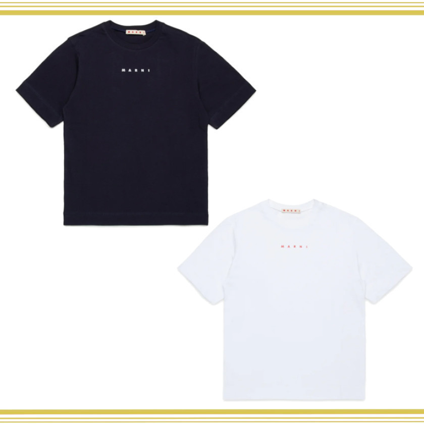 大人もOK! Marni マルニ キッズ ロゴ クルーネック 半袖 Tシャツ
