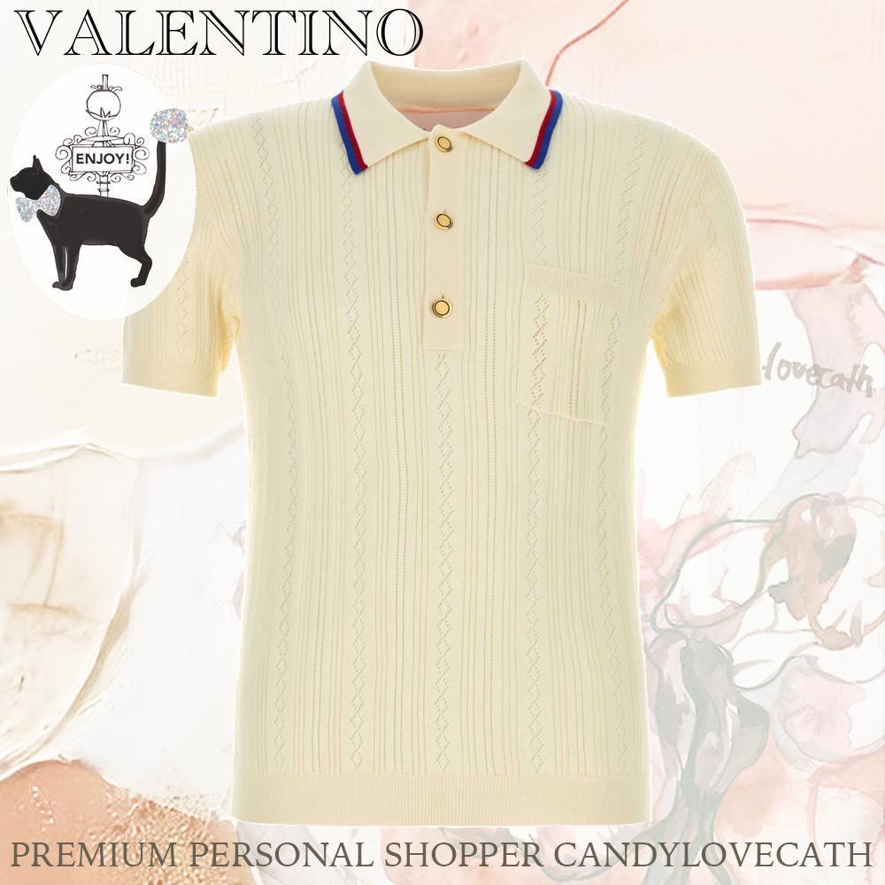 Tシャツ・カットソー VALENTINO GARAVANI Ivory Cotton Polo Shirt