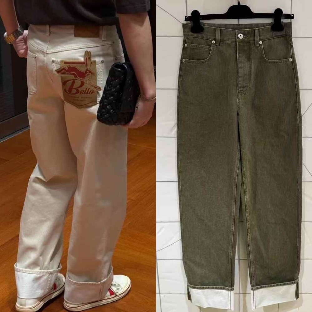 【BOTTEGA VENETA】25SS＊カラー ターンアップ デニムパンツ