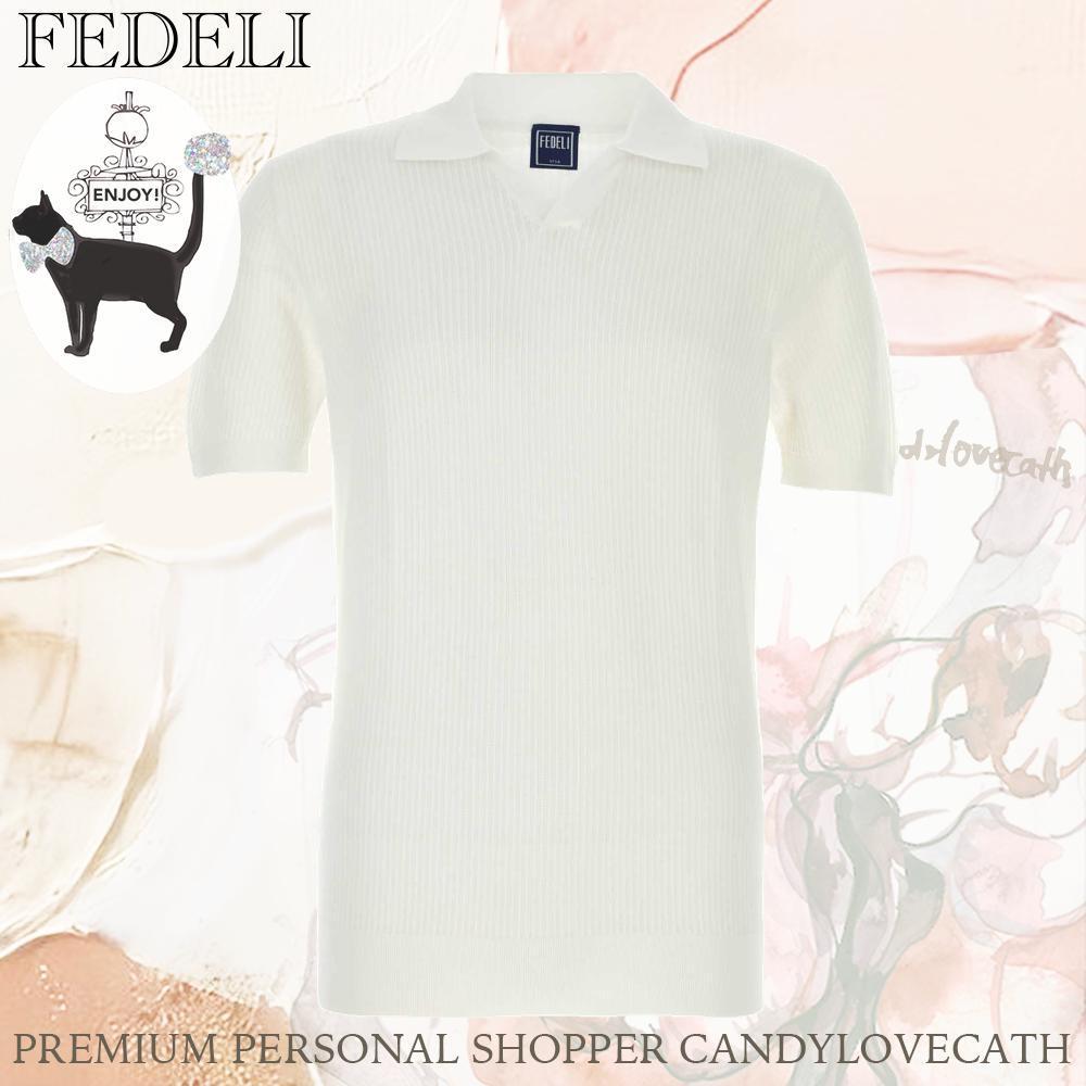 Tシャツ・カットソー FEDELI White Cotton Polo Shirt
