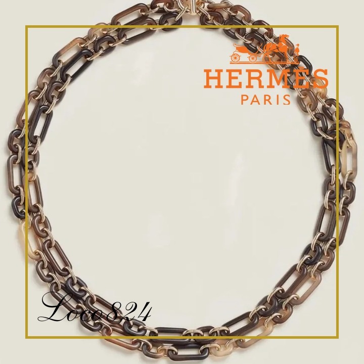【個性派必見♪】エルメス HERMES レジーユ ロングネックレス