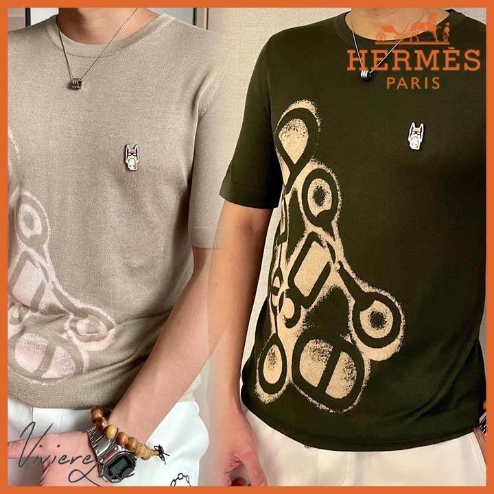 【上質ニット♪】HERMES Maillons en Boucle Aero Tシャツ