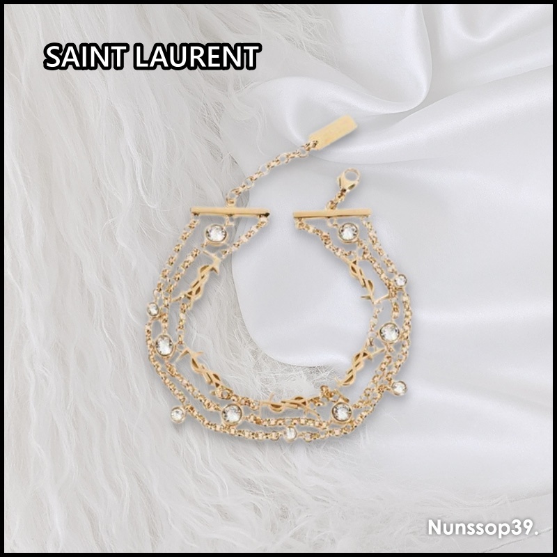 《SAINT LAURENT》 CASSANDRE チェーン ブレイスレット