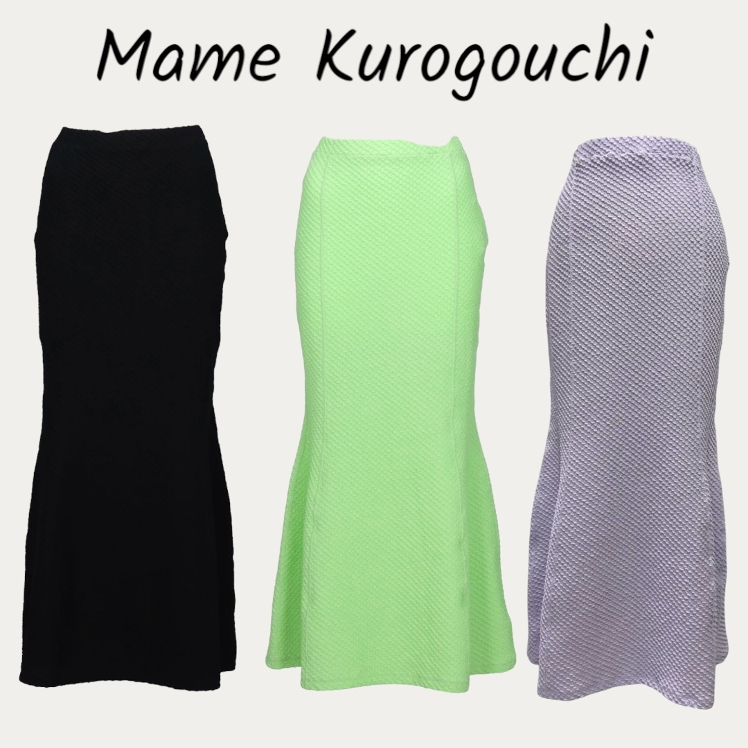 Mame Kurogouchi♡ SHIRRING JERSEY JACQUARD FLARE SKIRT
