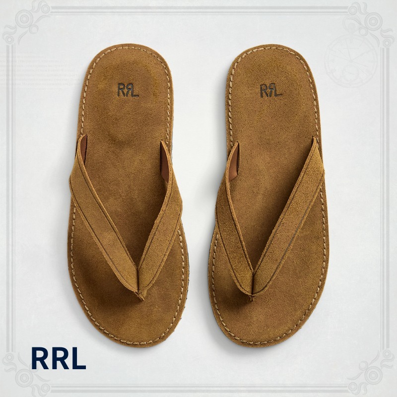 【RRL】ラフアウト スエード フリップフロップ