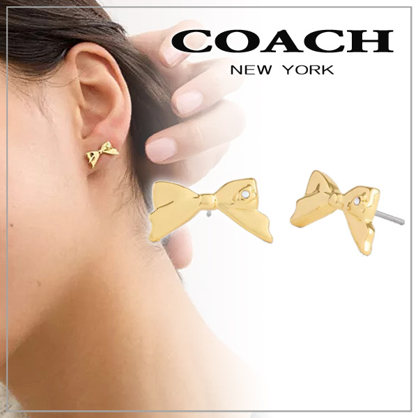 【COACH】コーチ ミニ ボウ スタッド ピアス