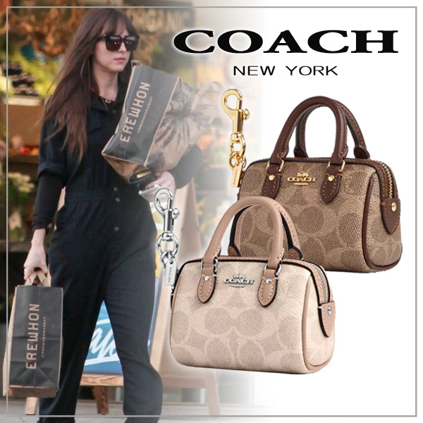 【COACH】コーチ ミニ ローアン バッグ チャーム・キャンバス