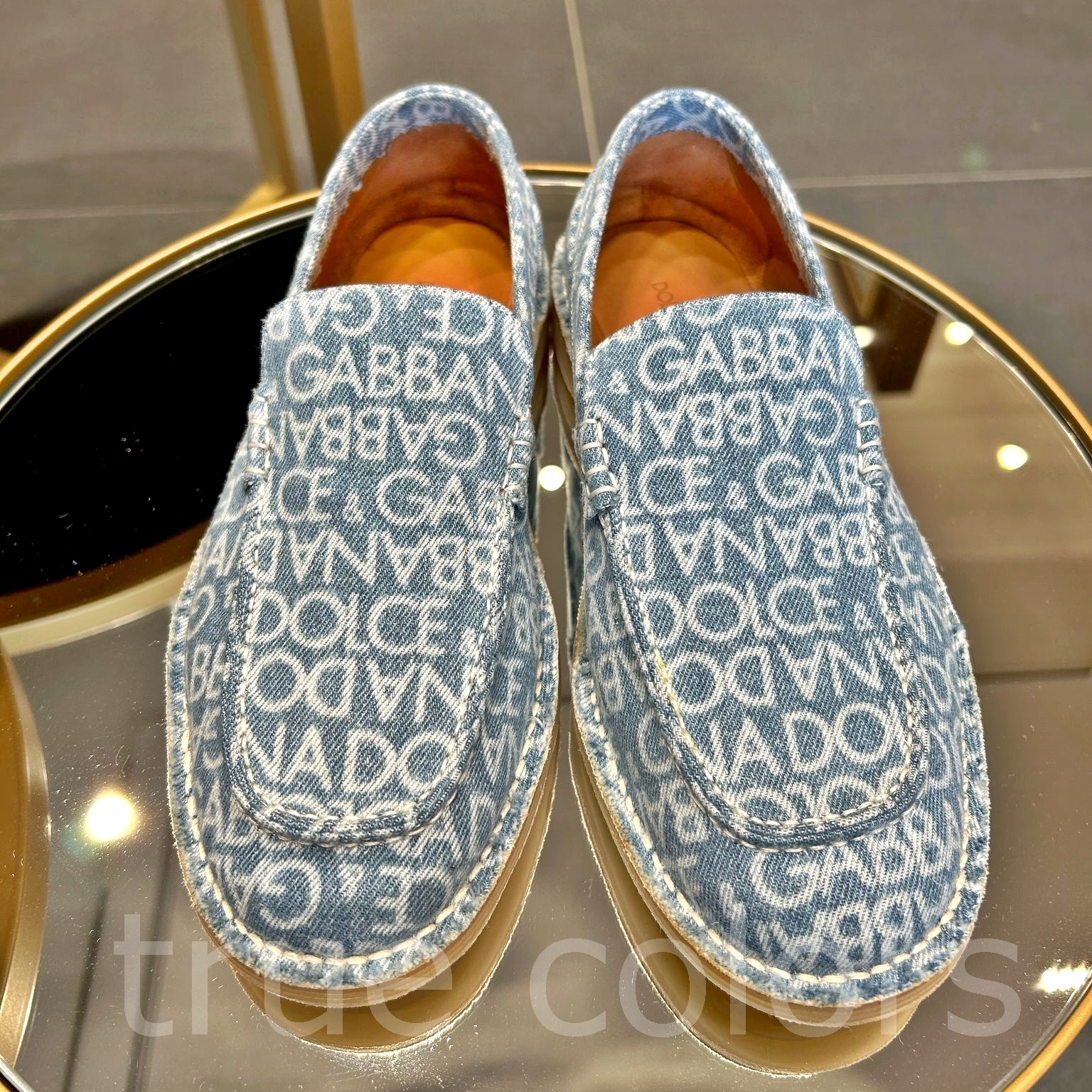 DOLCE&GABBANA ドルガバ ブランドロゴ デニム スリッポン