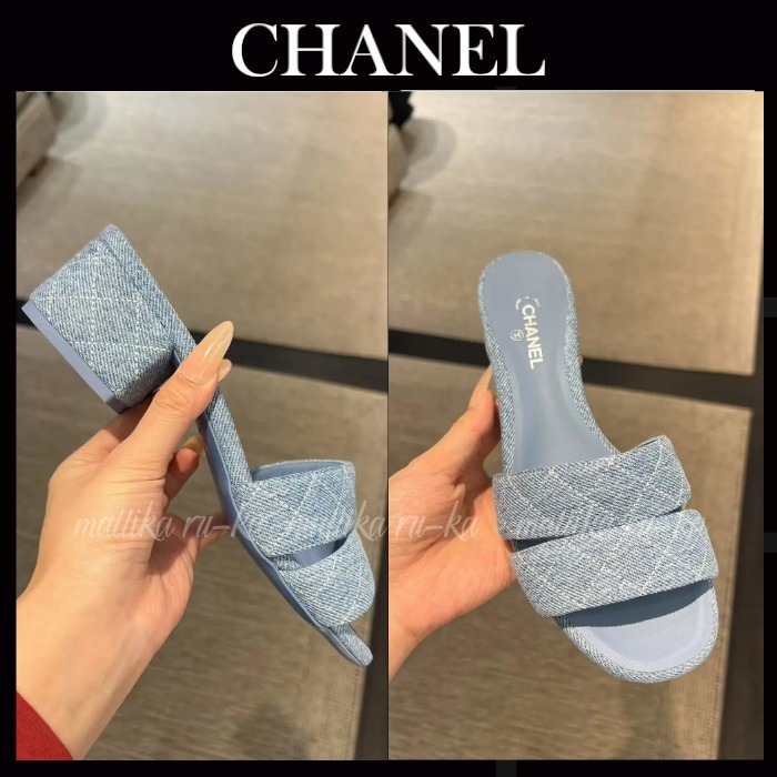 大人カジュアル☆デニム【CHANEL】シャネル マトラッセ サンダル
