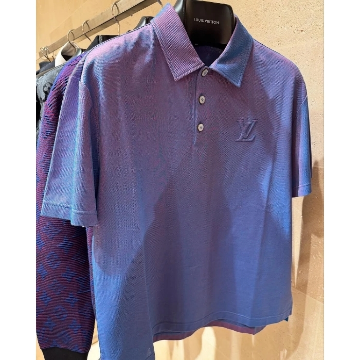 《LVロゴ》Louis Vuitton ショートスリーブ ピケ ポロシャツ