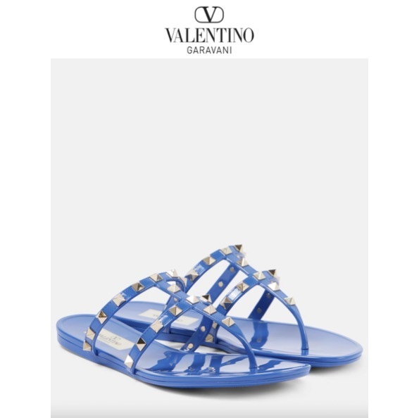 関税.送料込 Valentino Garavani スタッズスライドサンダル