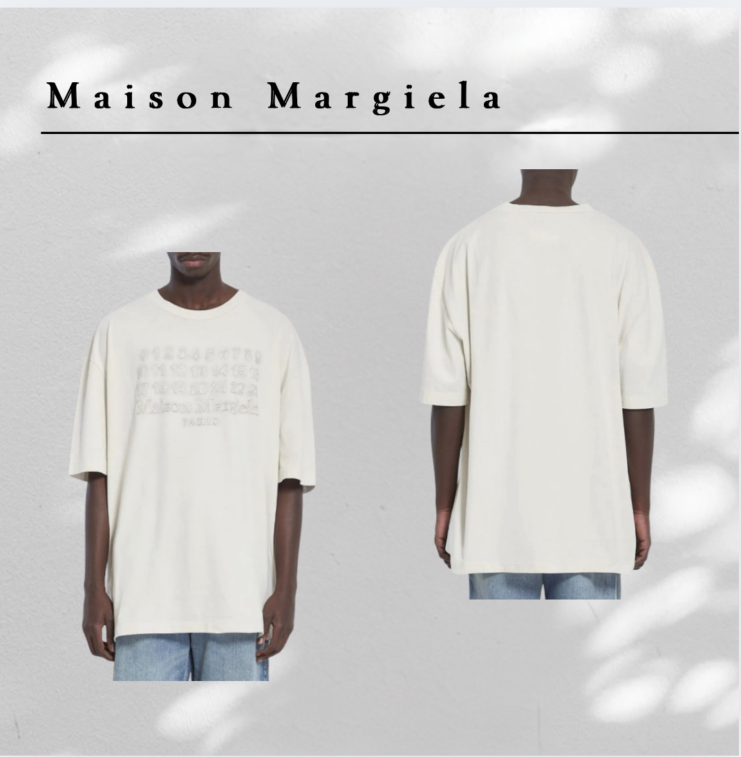 ★MAISON MARGIELA★ T-shirt with embroidered logo
