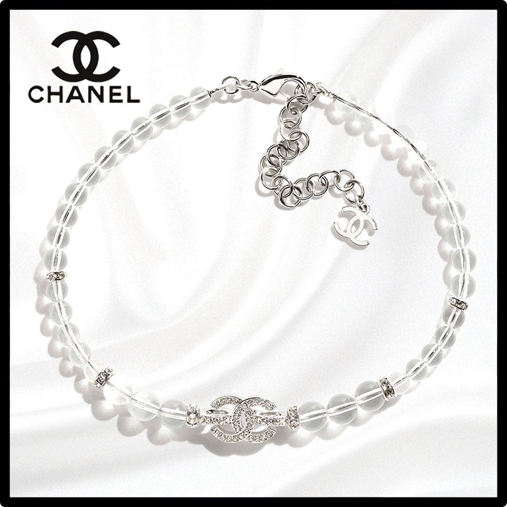 【CCロゴ☆クリスタルが上品】★CHANEL★チョーカー
