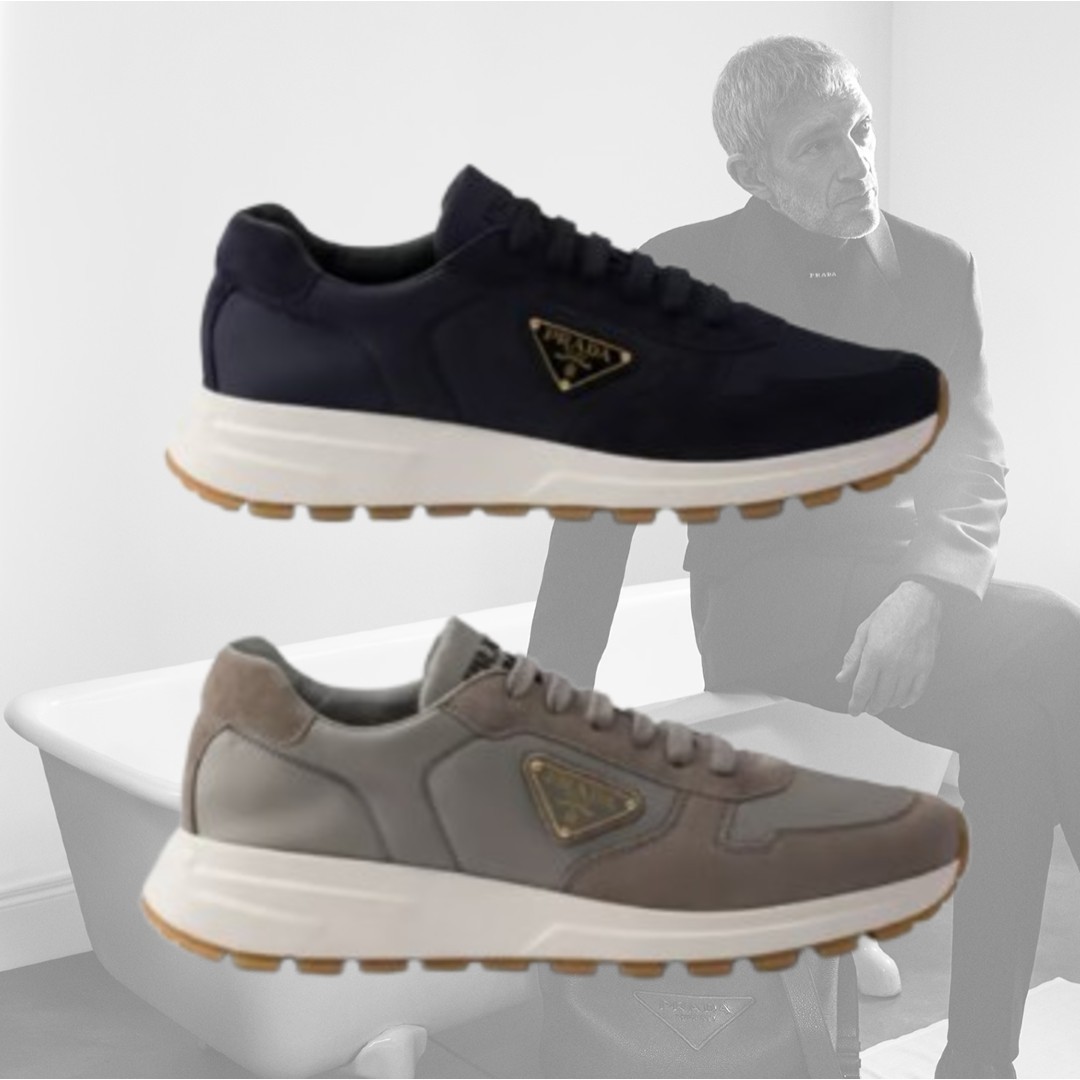 【希少】PRADA Prax01 Re-Nyllon＆Suede カーフスキンスニーカー