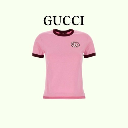Tシャツ・カットソー Gucci Pink Cotton T-Shirt