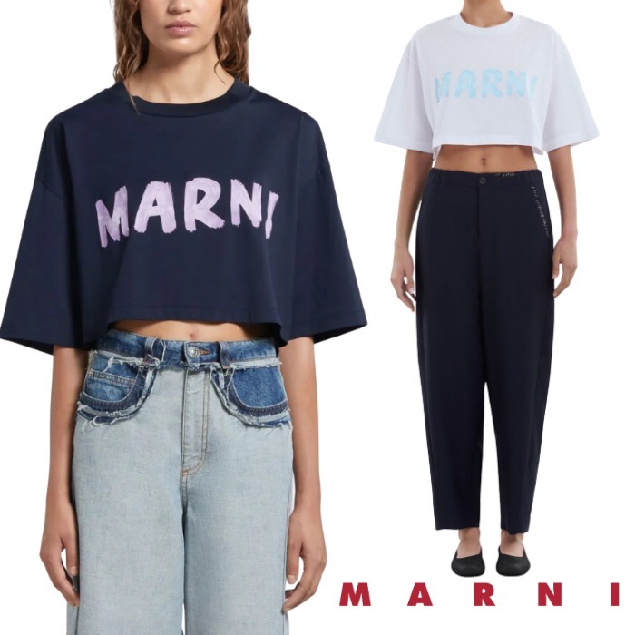 【シンプルロゴ×上質コットン】MARNI オーバーサイズTシャツ