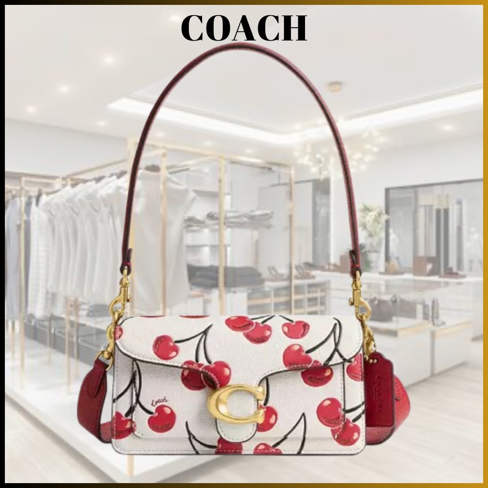 キラキラチェリープリント★COACH★Tabby ショルダーバッグ 2WAY
