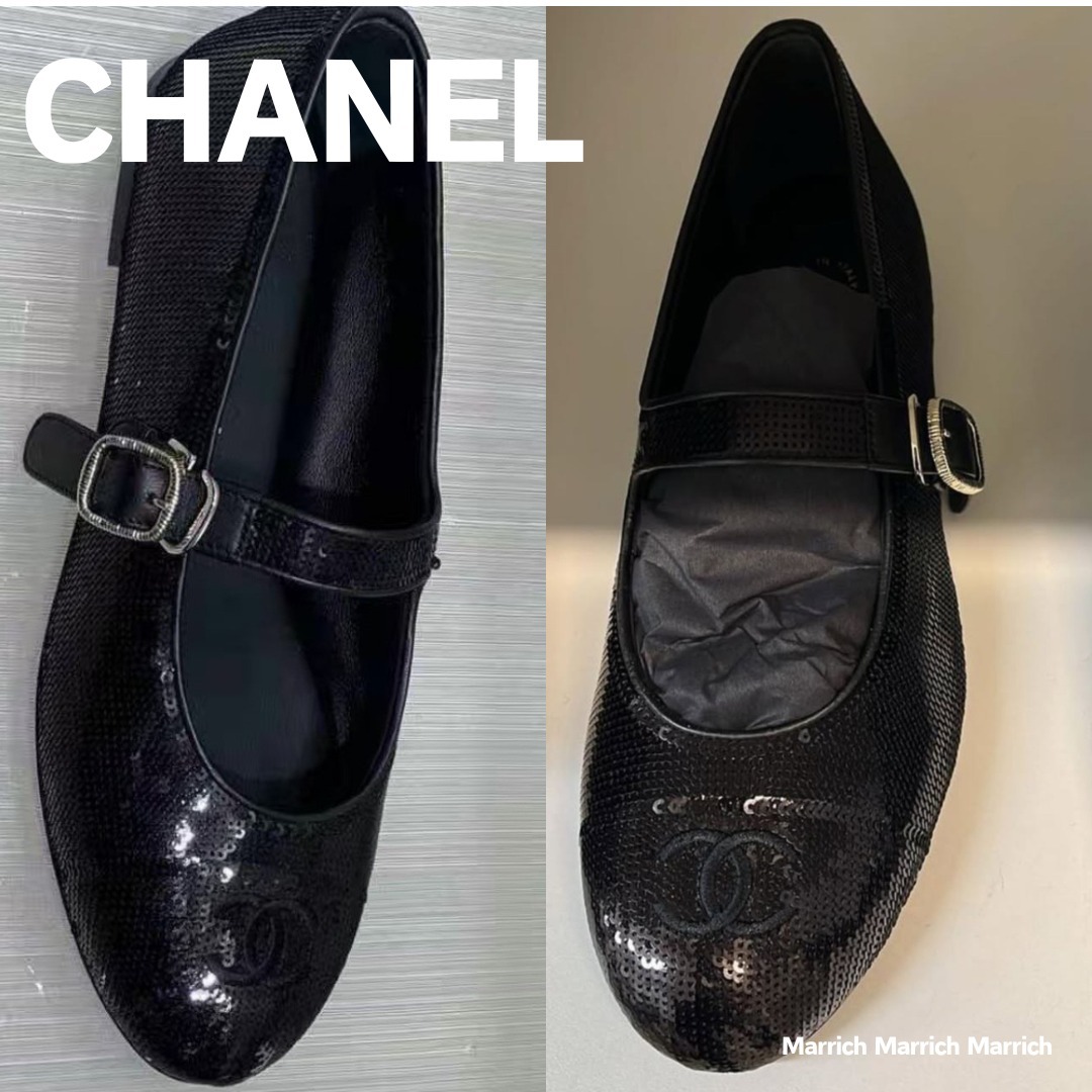 CHANEL《煌めき♡お洒落》スパンコール メリージェーン