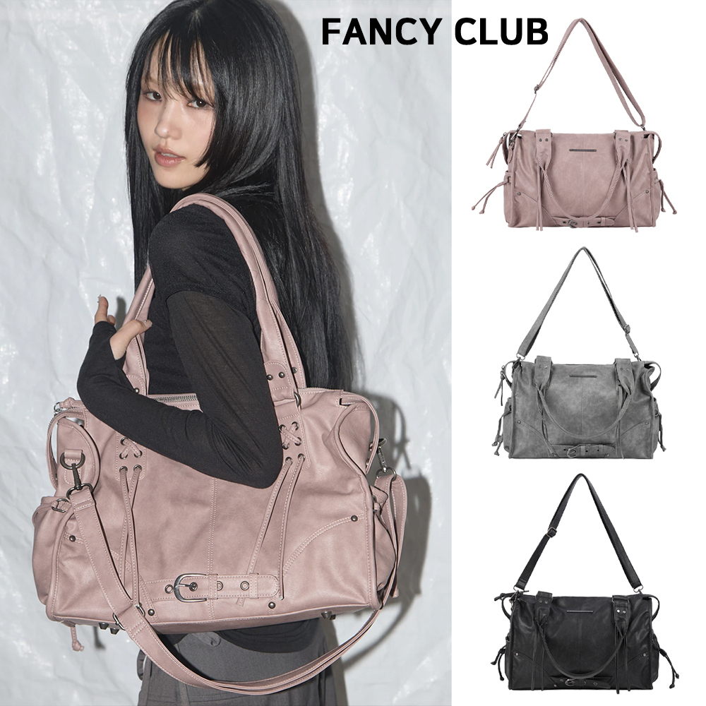 【FANCY CLUB】 Belted washed leather bag ●送料・関税込●