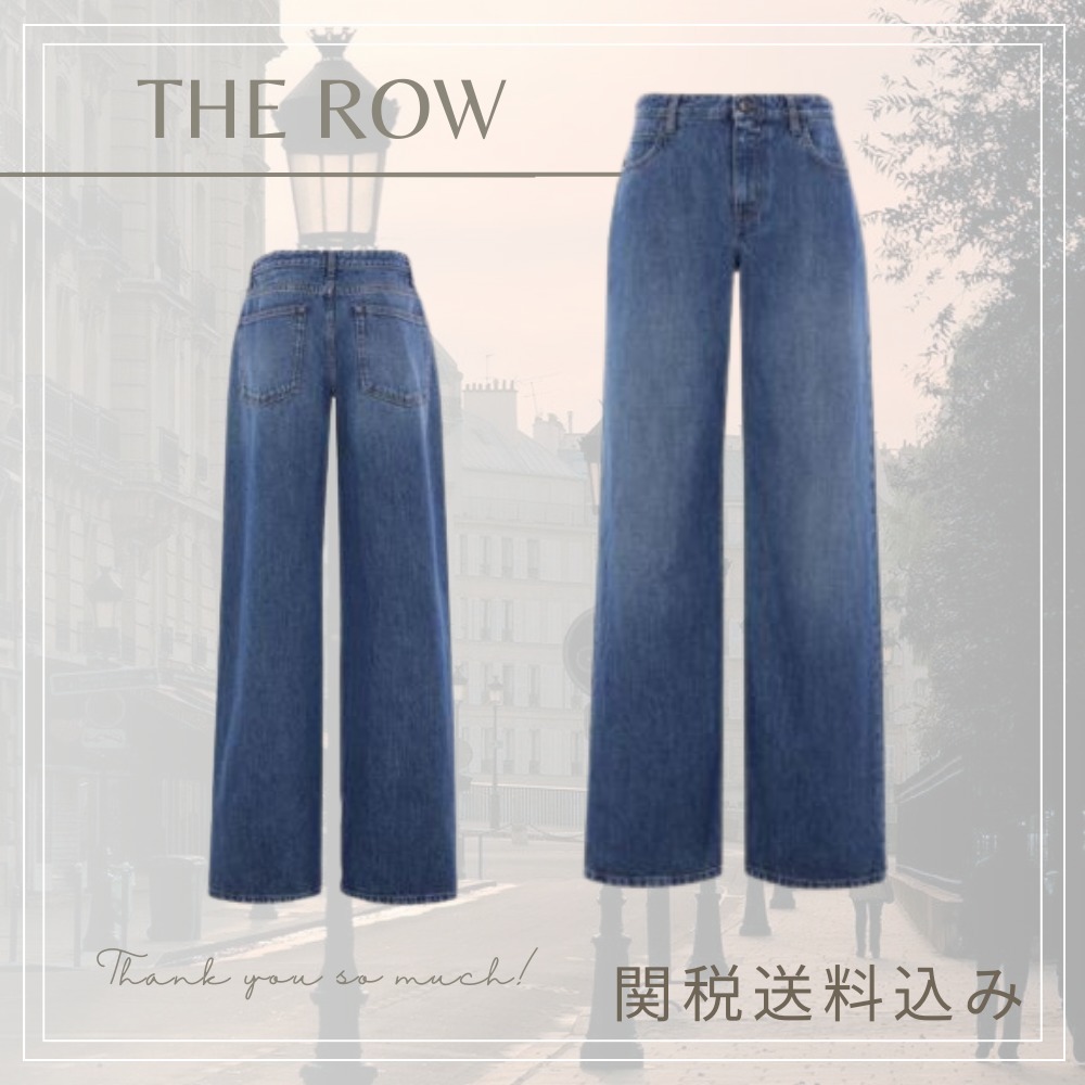 [THE ROW］ザ・ロウ Eglitta コットン製 ジーンズ ブルー