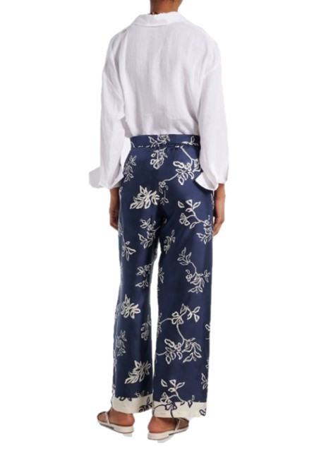 【★日本未入荷★】 S MAXMARA ☆ ベルト付きパンツ CINZIA ☆'S Max Mara☆入手困難☆お洒落Printed Silk Pants/CINZIA (S