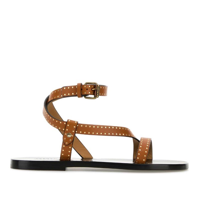 サンダル・ミュール Isabel Marant Camel leather Jopee sandals