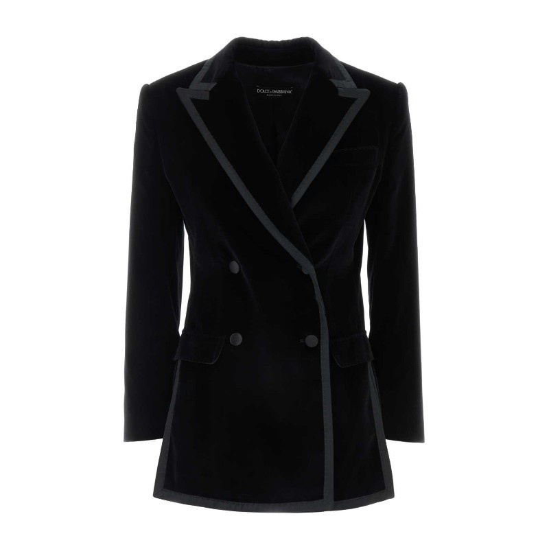ジャケット Dolce & Gabbana Black velvet blazer (F297XTFUVG7 N0000)