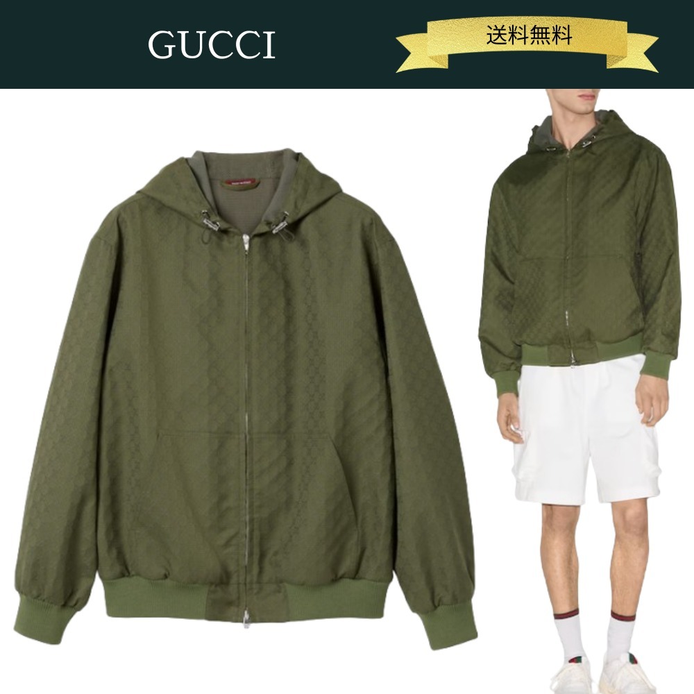 【送料込】GUCCI GG コットン リップストップ フード ジャケット