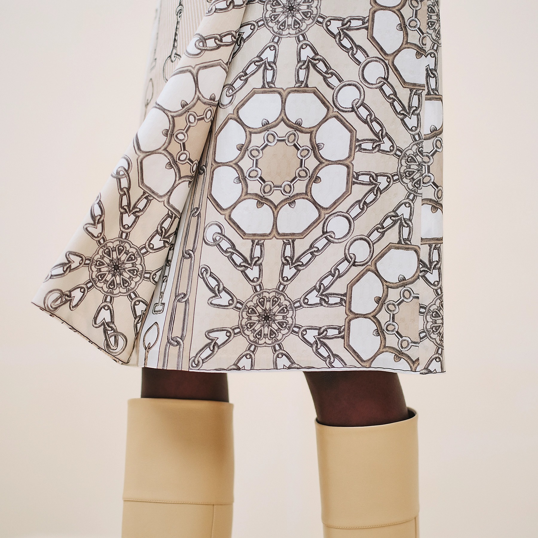 HERMES スカート 《カレイドスコープ・エフェクト》 ★関税込