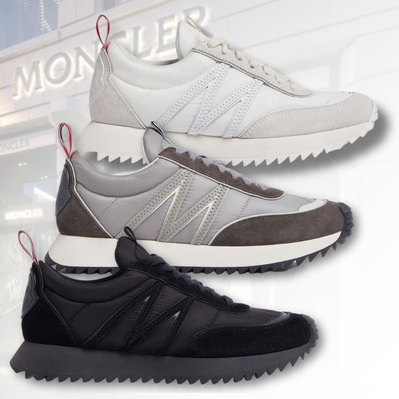 【レースアップ】MONCLER ナイロン&スエード ペイシースニーカー