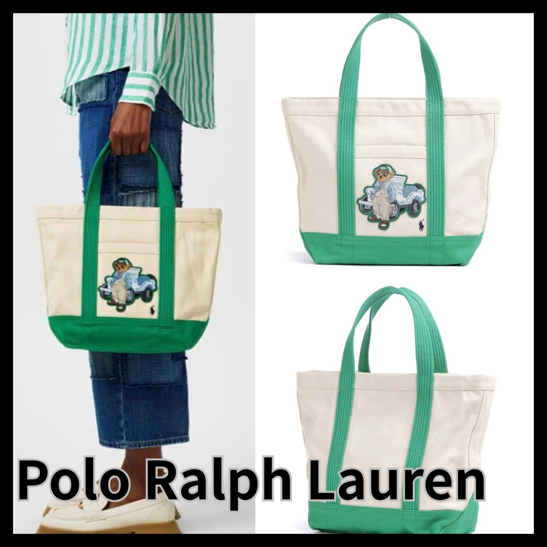 【Polo Ralph Lauren】ポロベア ロゴ キャンバス トート バッグ