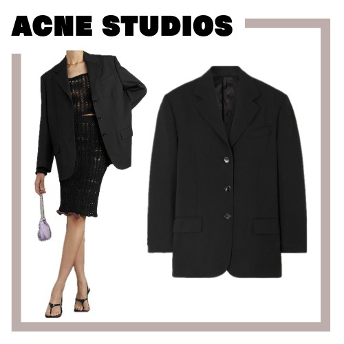 [ACNE STUDIOS]オーバーサイズリサイクルウーブンブレザー