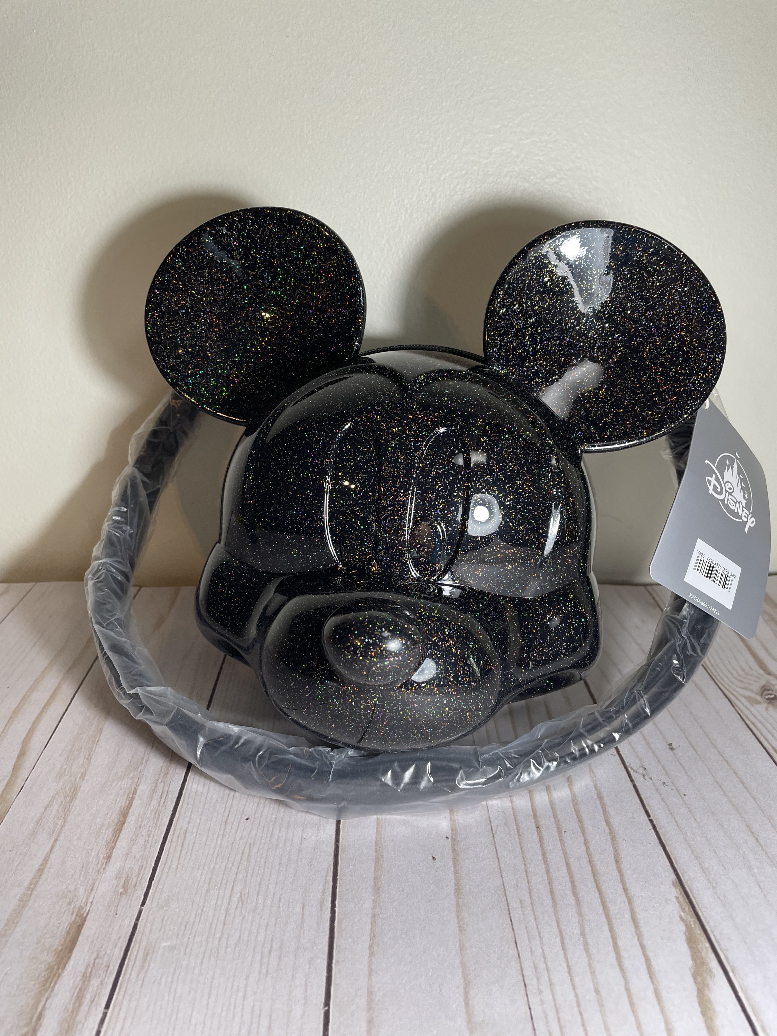 【注目コラボ】Mickey Mouse ヘッド型ショルダーキラキラBlack