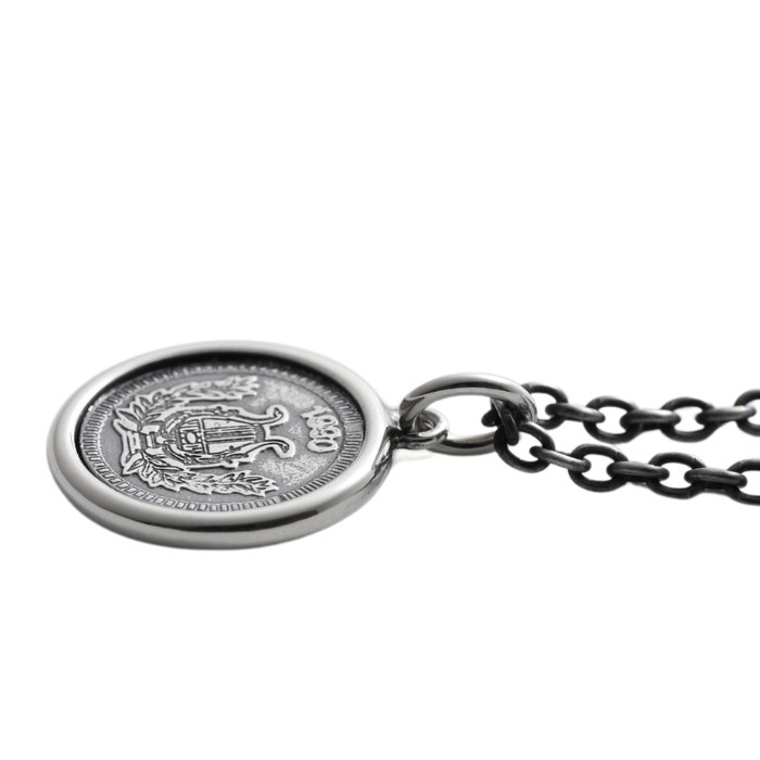 S.O.S☆B.C.コインネックレス オキシダイズドシルバー×ブラス SYMPATHY OF SOUL（シンパシーオブソウル） B.C. Coin Necklace