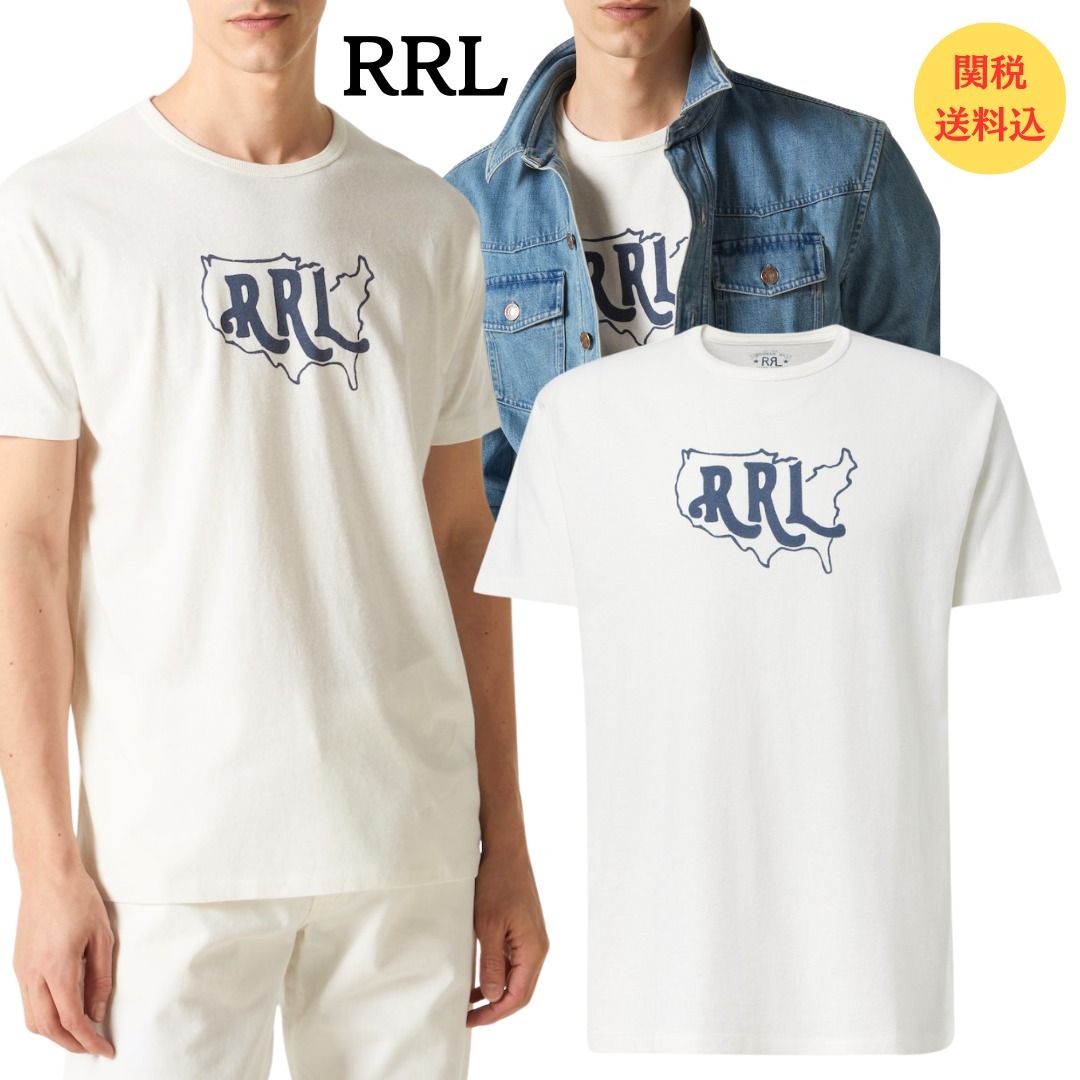 カジュアルスタイル♪【RRL】プリントコットン＆麻Tシャツ