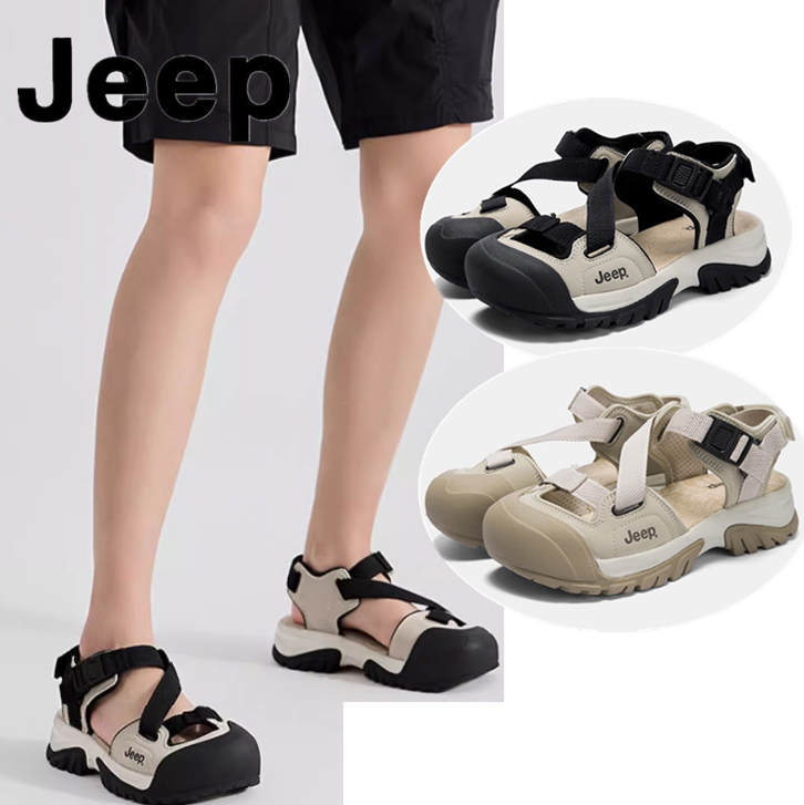 JEEPスニーカー レディース厚底スリッポンロゴサンダル
