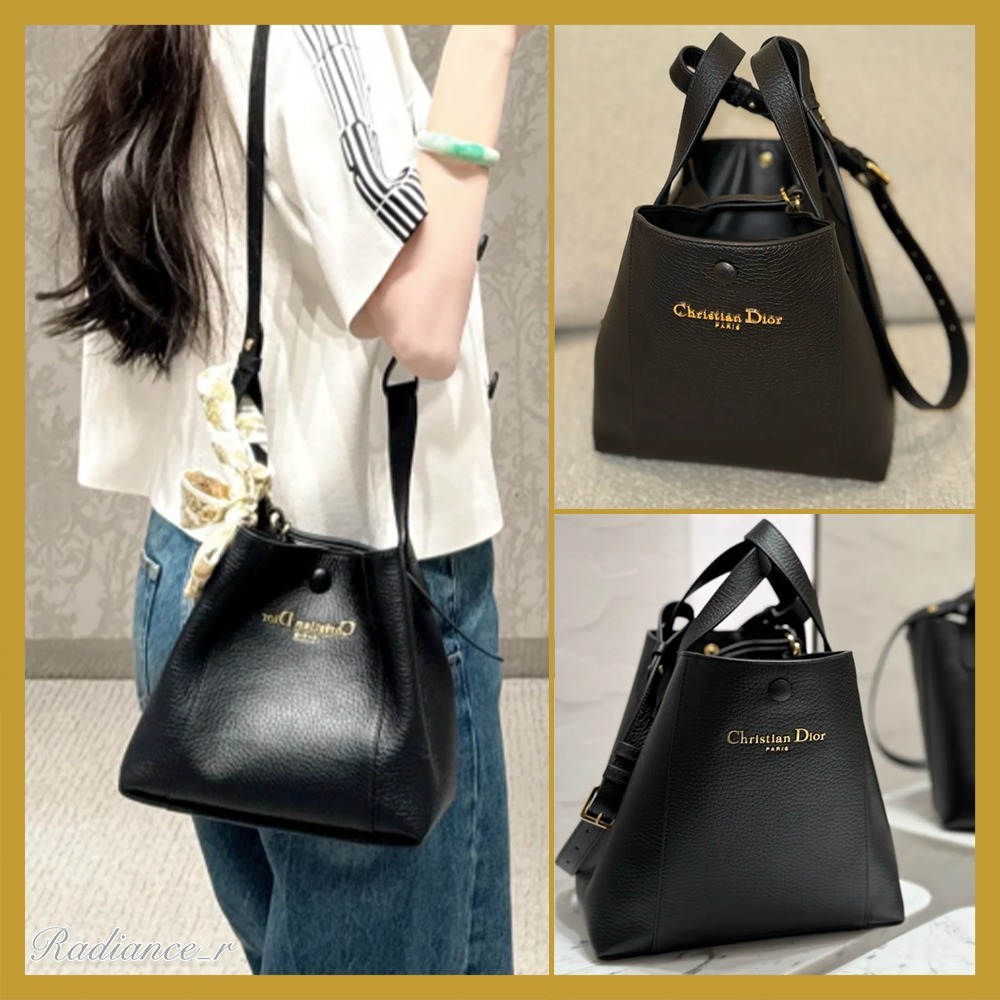 【カジュアルもOK♪】Dior Signature バケットバッグ スモール
