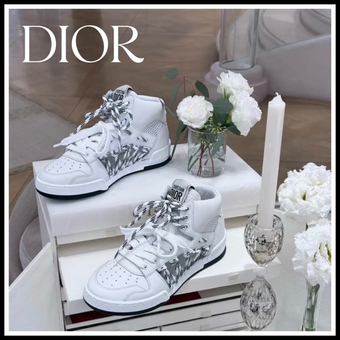 2色展開☆【DIOR First】ハイトップスニーカー