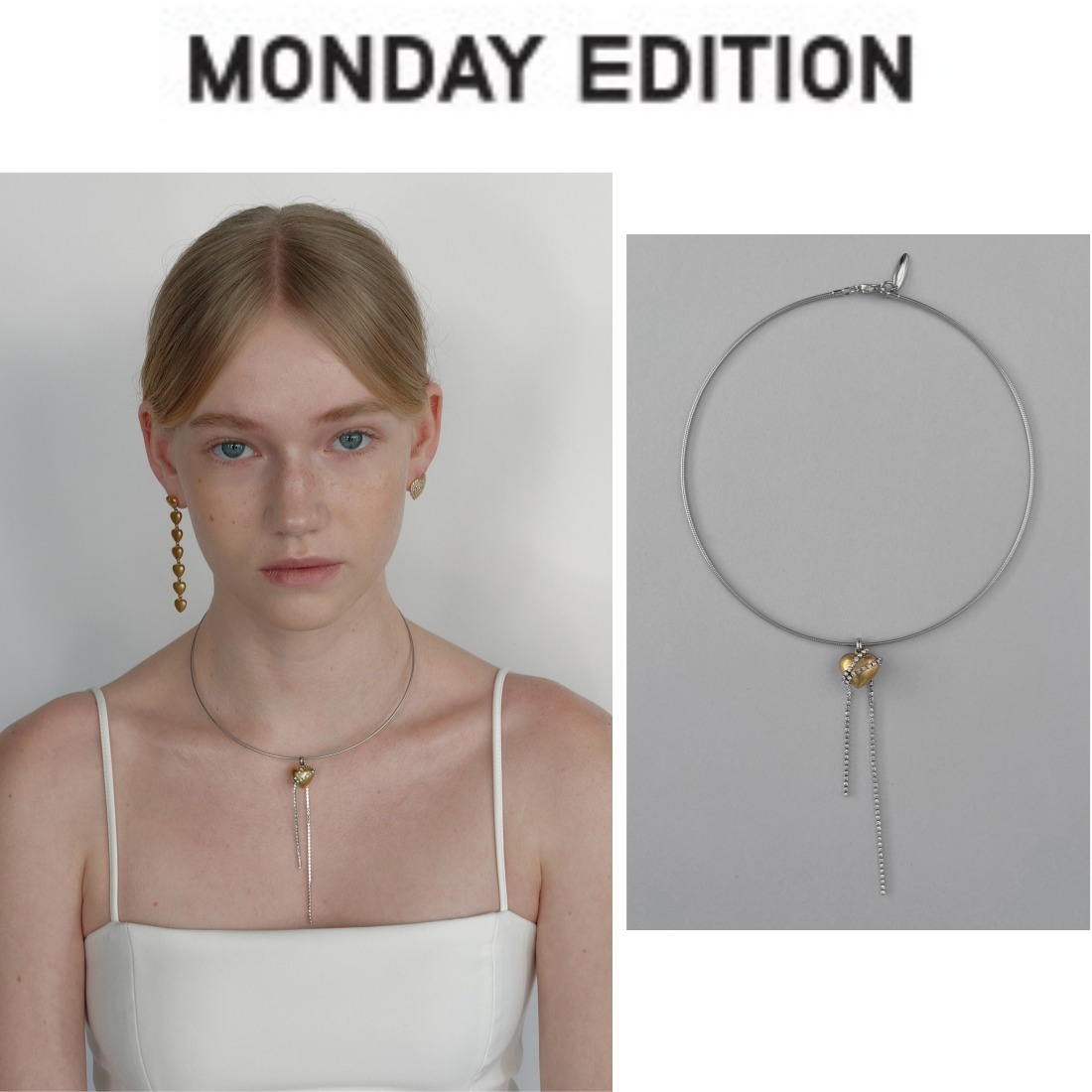 ネックレス・ペンダント Moonlit Heartstrings Wire Necklace