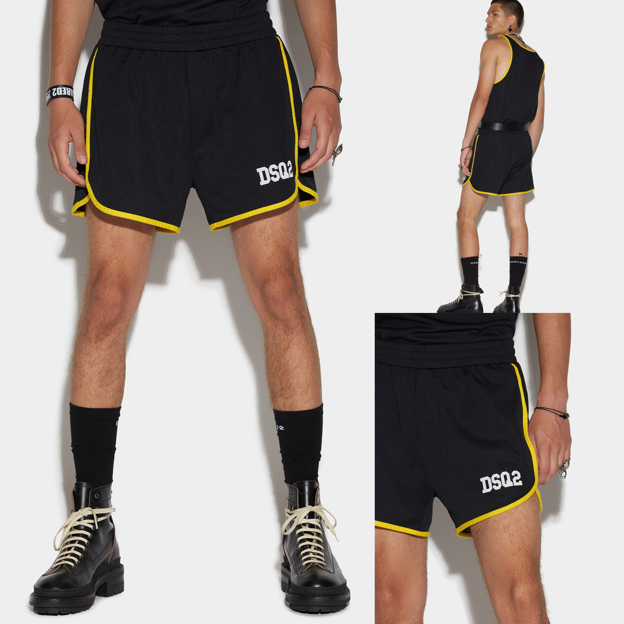 DSQUARED2 ブラック 短パン ハーフパンツ