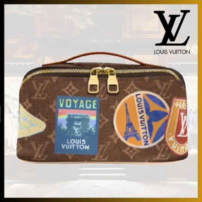 【25FW 小洒落たラベル模様】Louis Vuitton トイレタリー ポーチ