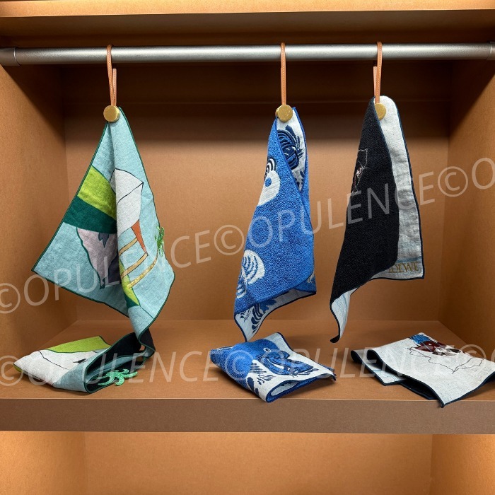 数量限定 LOEWE ロエベ クラフテッド ワールド展 ハンカチ3枚