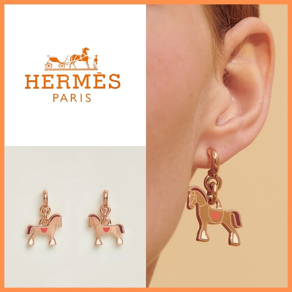 *印象的で可愛い*【HERMES】Cheval ピアス