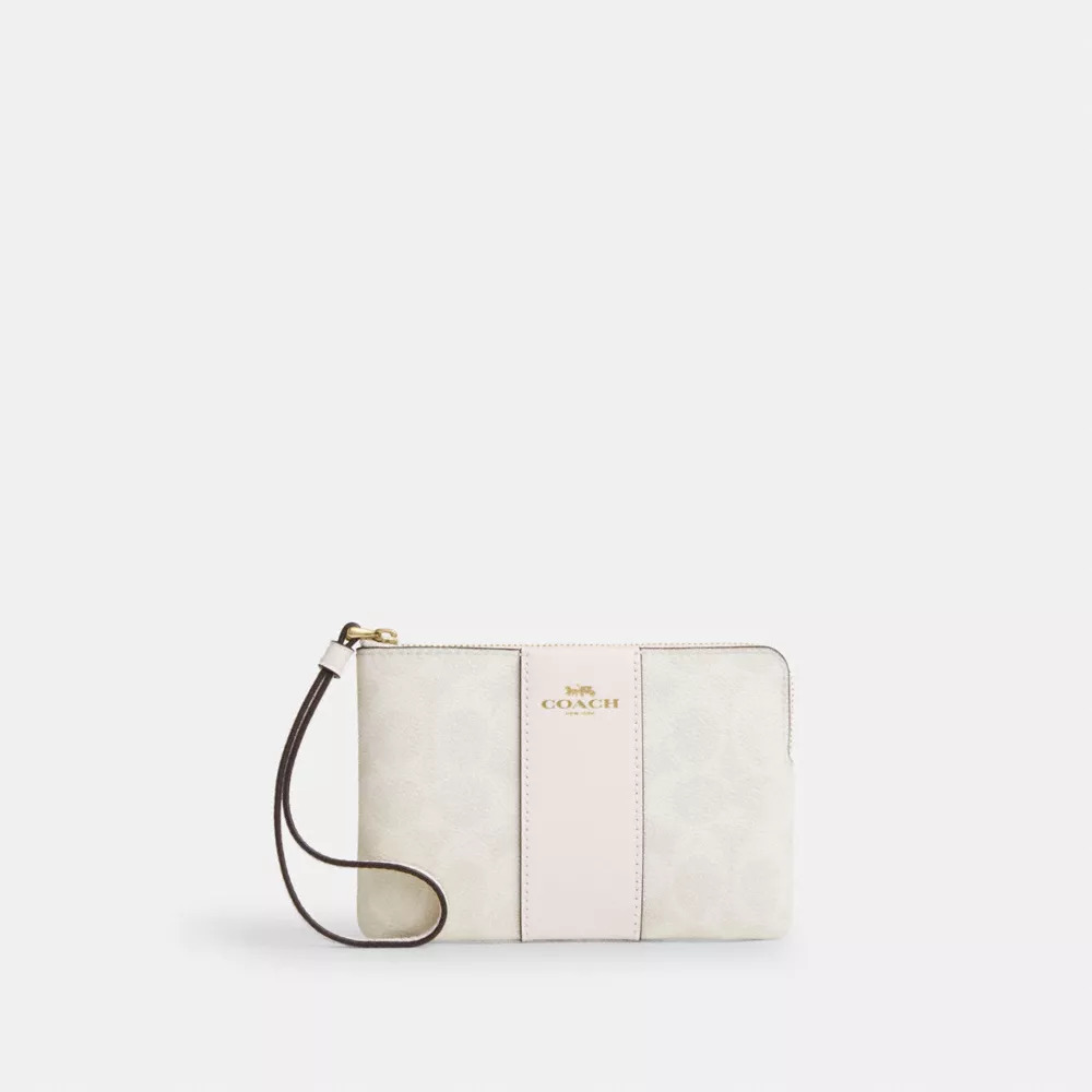 COACH】コーチ コーナー ジップ リストレット・キャンバス