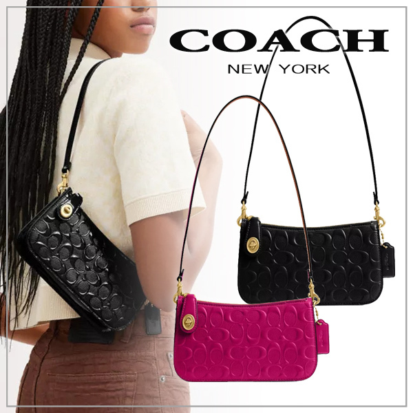 【COACH】コーチ ペン ショルダー バッグ・シグネチャー レザー