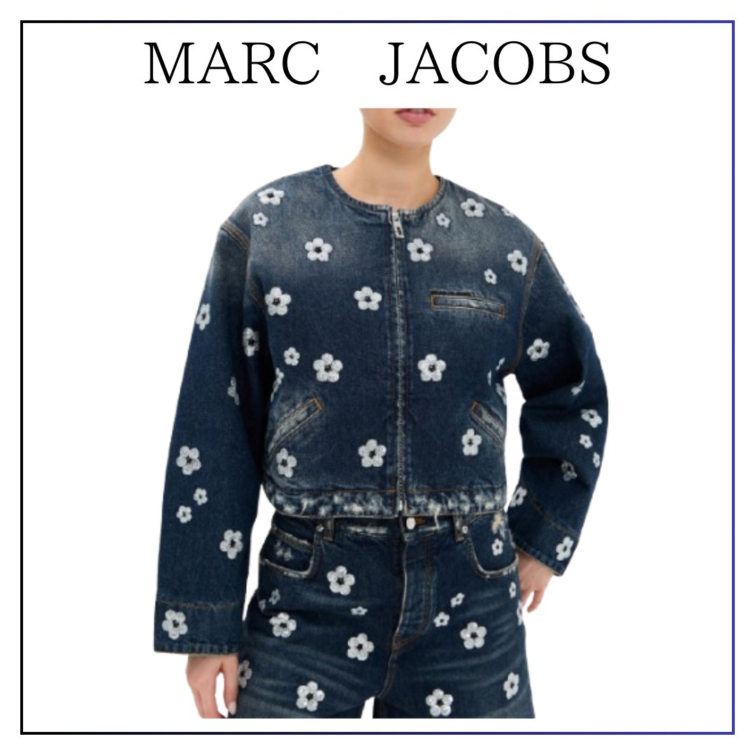 《MARC JACOBS》スパンコール 花柄 デニム Gジャン ジャケット